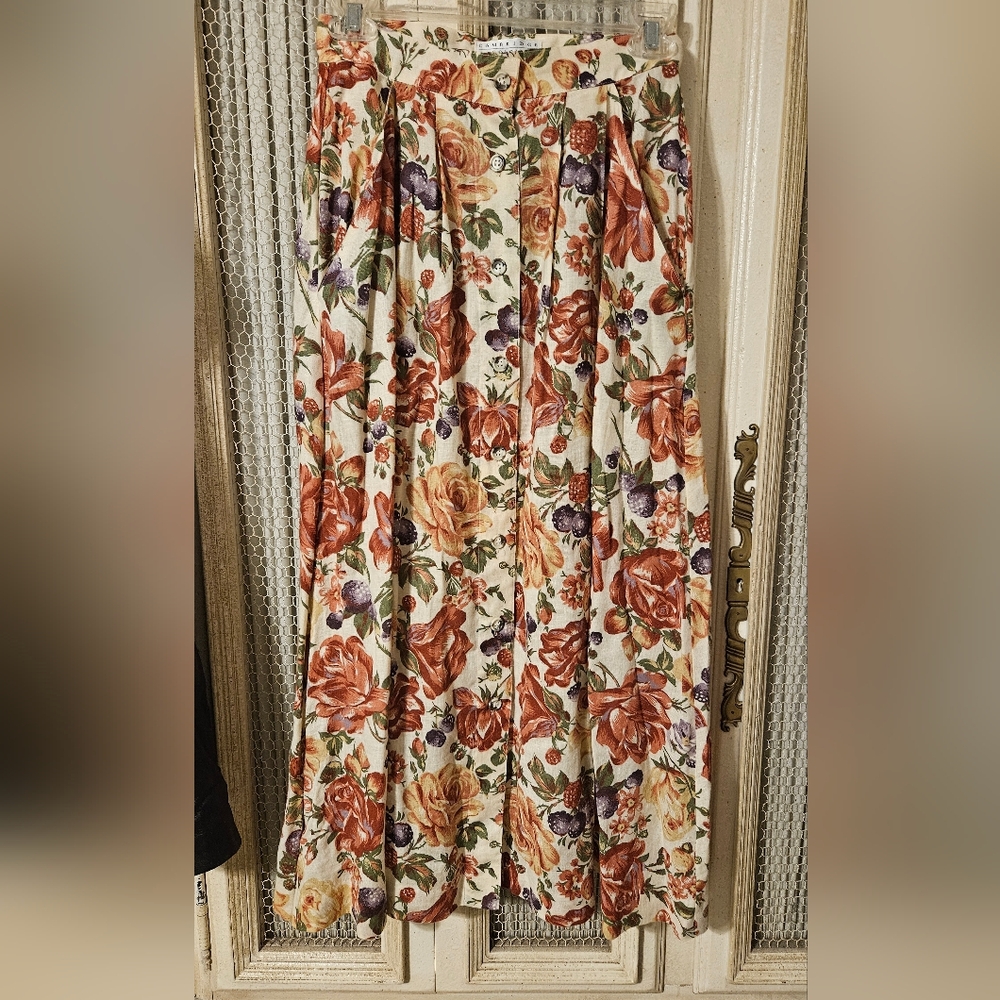 Cambridge Spirit Cottage Core Floral Maxi Skirt Size 4